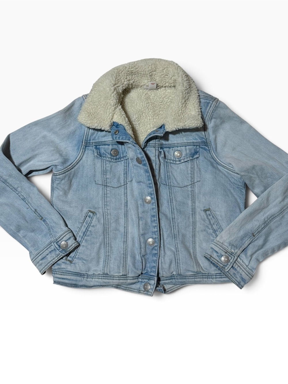 Girls Cat & Jack Jean Jacket 10/12 Faux fur
Lined